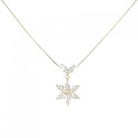 K18YG フラワー ダイヤモンド ネックレス 1.00CT