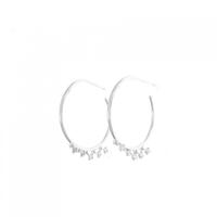 K18WG ダイヤモンド ピアス 0.08CT