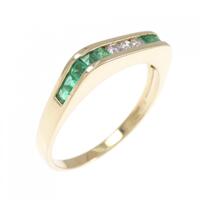 K18YG エメラルド リング 0.37CT