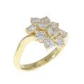 K18YG フラワー ダイヤモンド リング 1.01CT
