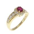 K18YG ルビー リング 0.42CT