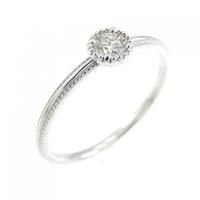 PT ソリティア ダイヤモンド リング 0.13CT