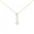 K18YG スリーストーン ダイヤモンド ネックレス 1.00CT