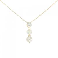 K18YG スリーストーン ダイヤモンド ネックレス 1.00CT