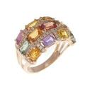 18KPG サファイヤ リング 4.50CT 拡散処理未検査