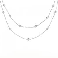 K18WG ダイヤモンド ネックレス 1.00CT