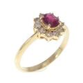 K18YG ルビー リング 0.34CT