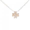 750PG クローバー ダイヤモンド ネックレス 0.03CT