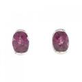 K18WG ガーネット ピアス 3.12CT