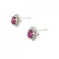 PT ルビー ピアス 0.92CT