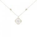 K18YG フラワー ダイヤモンド ネックレス 0.25CT