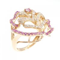 K18PG サファイヤ リング 0.70CT 拡散処理未検査