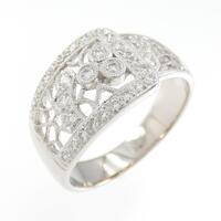 K18WG ダイヤモンド リング 0.37CT