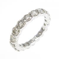 K18WG フルエタニティ ダイヤモンド リング 2.00CT