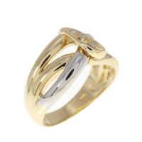 K18YG/PT ダイヤモンド リング 0.03CT