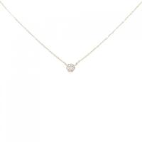 K10YG ソリティア ダイヤモンド ネックレス 0.07CT