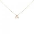 K18PG ハート ダイヤモンド ネックレス 0.02CT