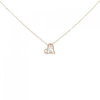 K18PG ハート ダイヤモンド ネックレス 0.02CT
