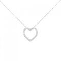 K18WG ハート ダイヤモンド ネックレス 0.50CT