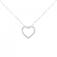 K18WG ハート ダイヤモンド ネックレス 0.50CT