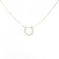 K18YG ホースシュー ダイヤモンド ネックレス 0.5CT