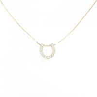K18YG ホースシュー ダイヤモンド ネックレス 0.5CT