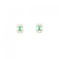 PT エメラルド ピアス 0.16CT