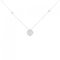 PT/純PT フラワー ダイヤモンド ネックレス 1.00CT