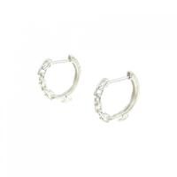 【新品】K18WG チェーン フープ ピアス