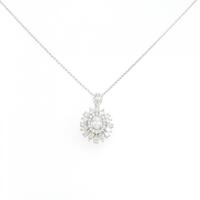 【リメイク】プラチナダイヤモンドネックレス 0.454CT D SI2 オーバルカット