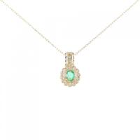 K18YG エメラルド ネックレス 0.24CT
