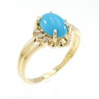K18YG ターコイズ リング