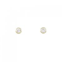 K18YG ソリティア ダイヤモンド ピアス 0.317CT
