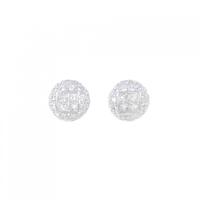 K18WG ダイヤモンド ピアス 1.12CT