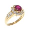K18YG ルビー リング 0.71CT