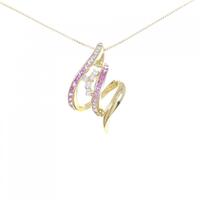 K18YG サファイヤ ネックレス 2.19CT 拡散処理未検査