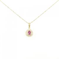 K18YG ルビー ネックレス 0.36CT