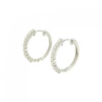 PT フープ ダイヤモンド ピアス 0.40CT