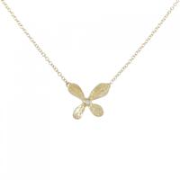 585YG フラワー ダイヤモンド ネックレス