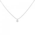 K18WG ソリティア ダイヤモンド ネックレス 0.10CT