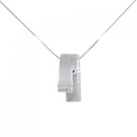 K18WG/750WG ダイヤモンド ネックレス 0.30CT
