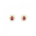 K18YG ルビー ピアス