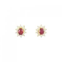 K18YG ルビー ピアス