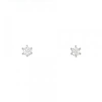 PT ソリティア ダイヤモンド ピアス 0.36CT