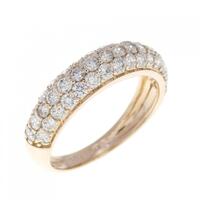 K18PG ハーフエタニティ ダイヤモンド リング 1.00CT