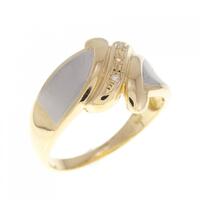K18YG/PT ダイヤモンド リング 0.02CT