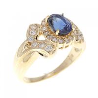 K18YG サファイヤ リング 1.08CT