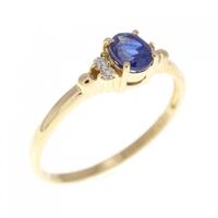 K18YG サファイヤ リング 0.34CT