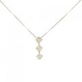 K18YG スリーストーン ダイヤモンド ネックレス 0.30CT