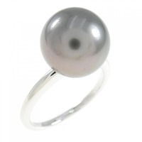 K18WG 黒蝶パール リング 11.3mm